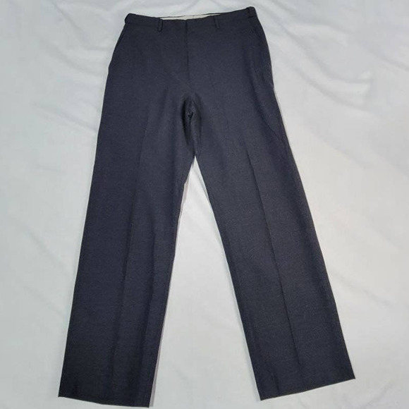 BOGO HAGGAR Mens High Rise Straight Pants Black 34 X 32 - Picture 2 of 4